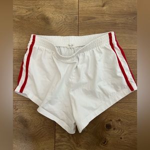 Vintage Brandy Melville red striped white shorts